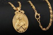 Gold Mary pendant
