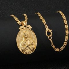 Gold Mary pendant
