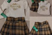 Benetton Baby Skirt and top, New With Tags