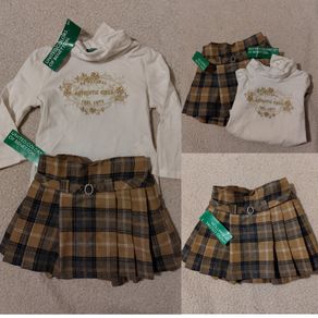 Benetton Baby Skirt and top, New With Tags