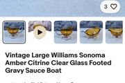 Vintage  Williams Sonoma Amber Glass