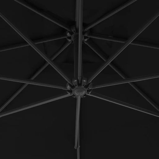 Cantilever Umbrella with Steel Pole 250x250 cm Black