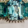 Gem Fiesta - Blue Topaz, White Zircon Paraiba Topaz Cluster Ring Image 7