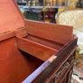 FLASH SALE ! WAS 450 NOW 350 ! A Very Unqiue Cared Stained Wood Chest / Trunk . Image 9