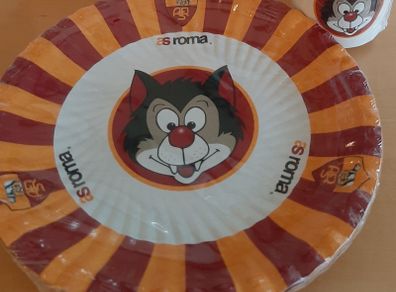 AS Roma city football club paper plates