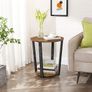 New Rustic Brown Coffee Table + Side Table - FREE P&P Image 4