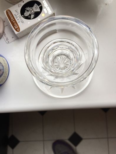 Vintage Galway Crystal tealight holder