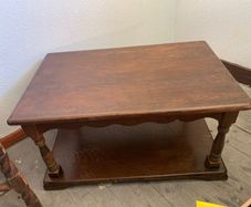 Mid-century Solid Oak Coffee Table
