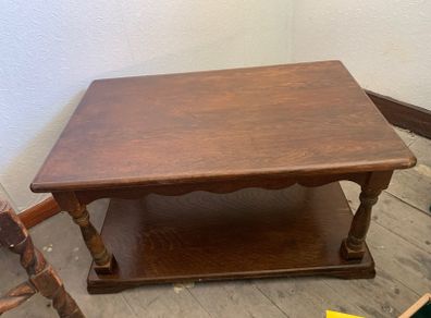 Mid-century Solid Oak Coffee Table