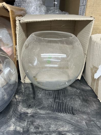 Section of glass vases and bowls