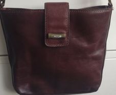 Vintage Tula Dark Brown Leather Crossbody Bag