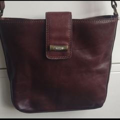 Vintage Tula Dark Brown Leather Crossbody Bag