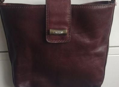 Vintage Tula Dark Brown Leather Crossbody Bag