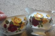 shabby chic floral vintage jug&amp;bowl