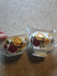 shabby chic floral vintage jug&bowl