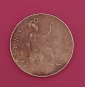 England 1881 "H" One Penny Coin In Extremely Fine Condition