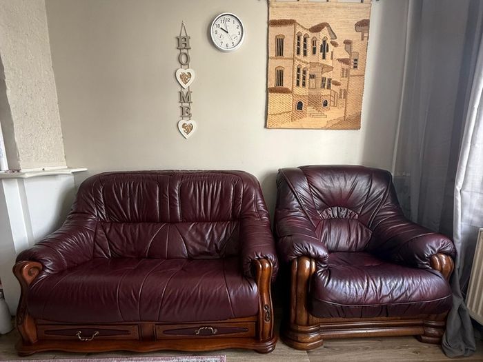 Real leather sofa