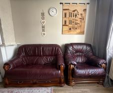 Real leather sofa