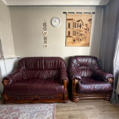 Real leather sofa