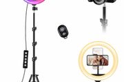 10 inch RGB Ring Light with 59'' Extendable Tripod Stand &amp; Phone Holder 21 colours