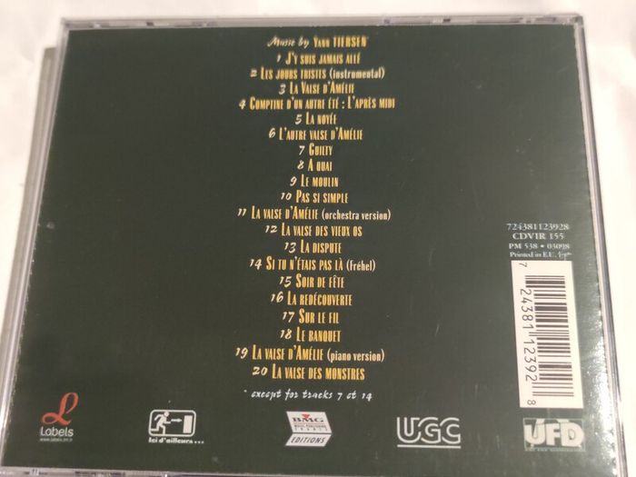 Amelie Movie Soundtrack Cd