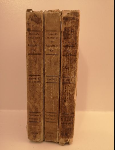 Rare-The Beauties of Literature Vol 4, 9 & 15. The Beauties of Thomson, Beattie and Paley.  Alfred Howard  Publication circa 1833