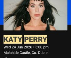 Katy Perry Mobile Tickets x2