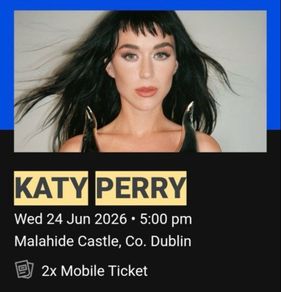 Katy Perry Mobile Tickets x2