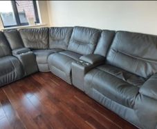 cinema room reclining leather sofa