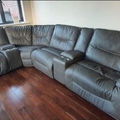 cinema room reclining leather sofa
