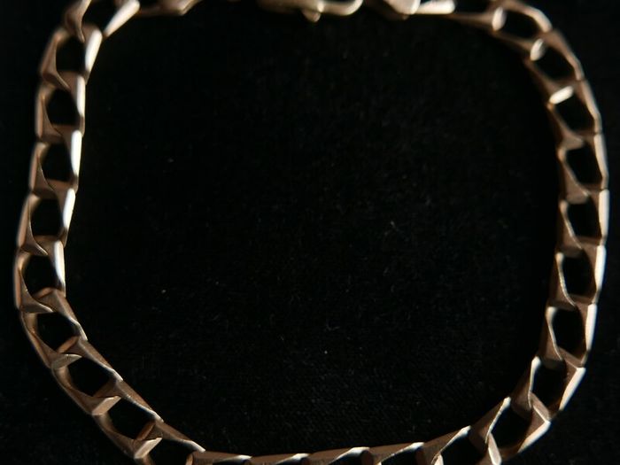 Vintage Solid Gold 9 Ct Gold 375  Men's Bracelet 8,5" -  9,97g