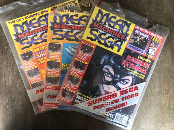 3 x Issues Mean Machines Sega Magazine