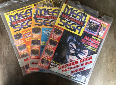 3 x Issues Mean Machines Sega Magazine