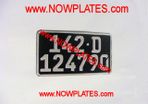 German Square Plate Motorcycle Silver