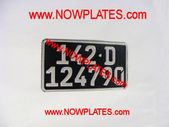 German Square Plate Motorcycle Silver