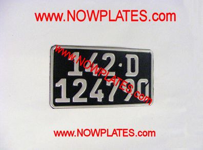 German Square Plate Motorcycle Silver
