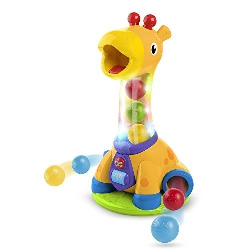 Bright Starts - Spin and Giggle Giraffe Ball Popper, Musical Toy for Babies and Toddlers, Giraffe with Balls, Age 12 Months and Up