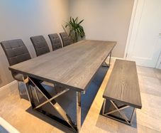 New Dining Table Set with Bench & 4 Chairs - 8 seater