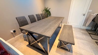 New Dining Table Set with Bench & 4 Chairs - 8 seater