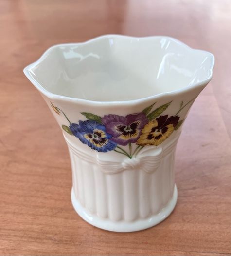 Vintage Belleek "Enchanted Garden" Vase/Votive