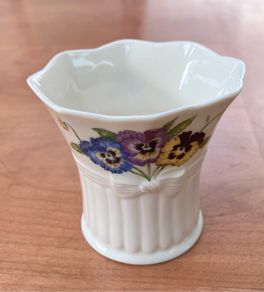 Vintage Belleek "Enchanted Garden" Vase/Votive
