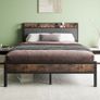 Double Bed Frames with Wooden Storage Headboard Image 10