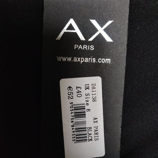 Black Boat Neck Dress With Ruched Detail, size 8