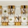Hollywood Regency Murano 24K Gilded Highball Glasses Set Image 3