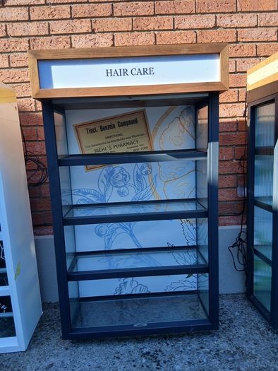 ex Kiehl's roller display cabinets - beauty