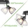 3 Way Ceiling Spotlight Rotatable - Spot Light Ceiling Black Ceiling Lights Industrial E14 - Spot Light Fittings Wire Cage Wall Spotlight Bar for Kitchen Living Room Bedroom No Bulb Image 4