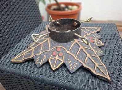 Lovely Vintage Heavy Cast Iron Christmas Tree Stand
