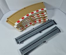 Scalextric C8240: 8x New Radius 1 Outer Borders Barriers. ( r1 track)