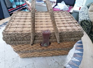 Vintage picnic basket