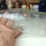 501 - Vintage Clear Glass Cork Top Collectible Decorative Strand Dairy Milk Bottle Image 2